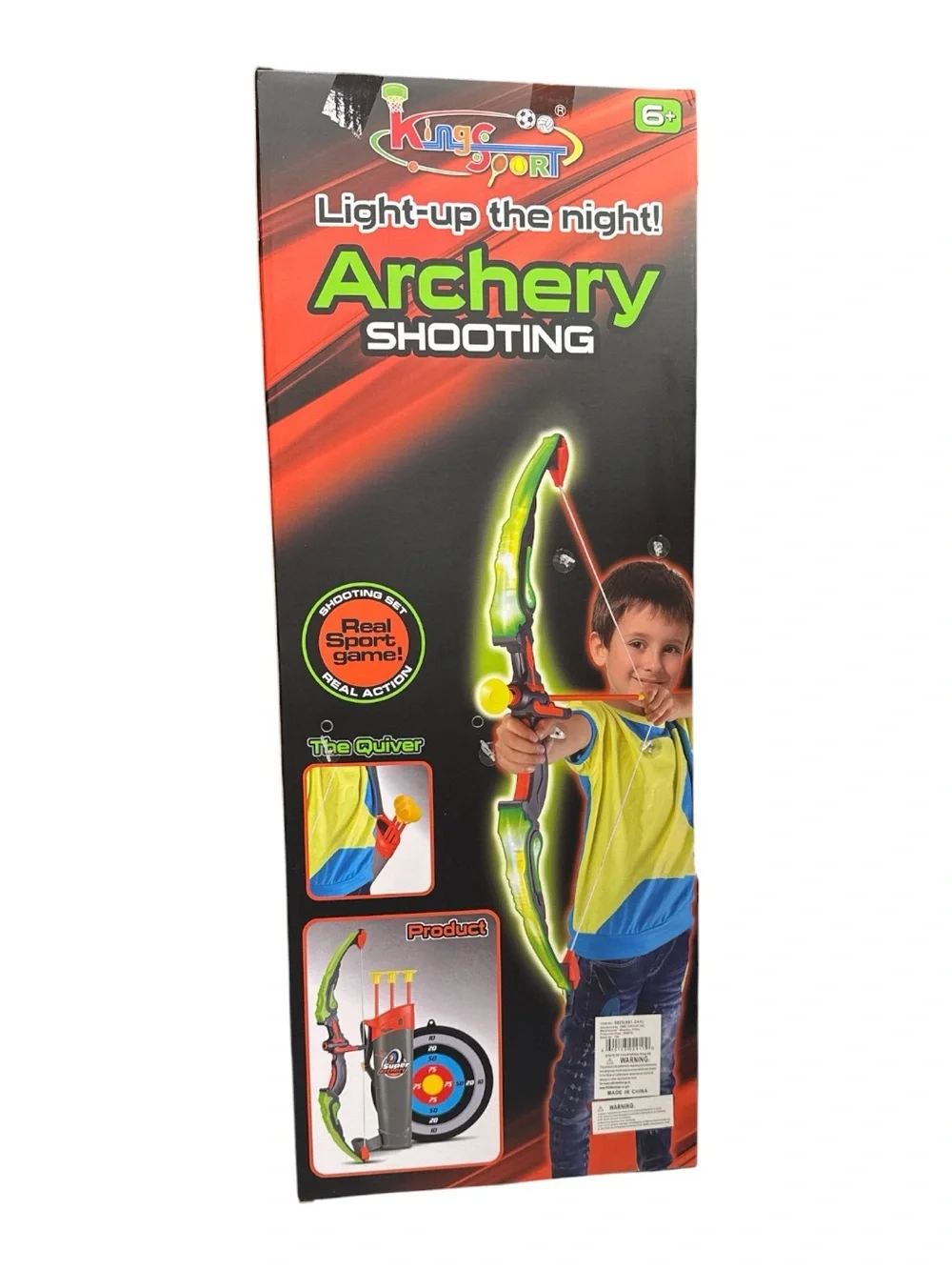 Kids Archery Set with Targets and Arrows  - Green & Orange